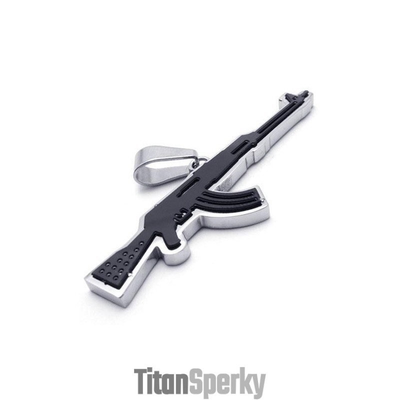 Pánský ve žluté barvě Přívěsek S Přívěskem Z Čistého Titanu Ak47