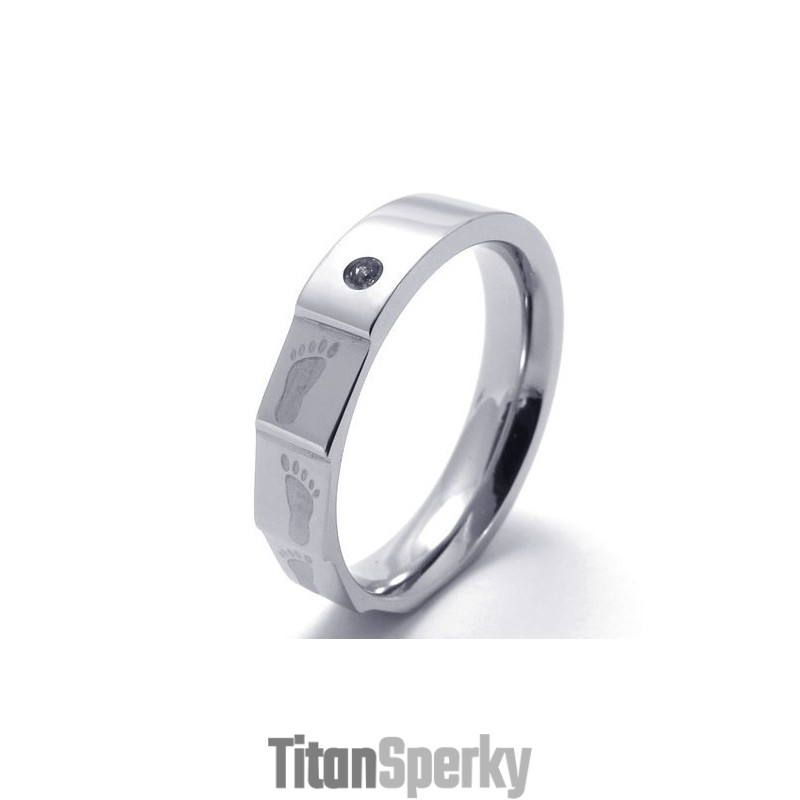 Módní Vzory Barva Lesk Odolný Při Používání Titanový Prsten