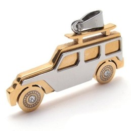 Pánský ve žluté barvě Přívěsek Z Čistého Titanu Jeep