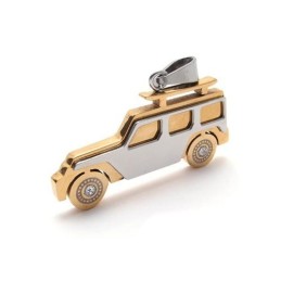 Pánský ve žluté barvě Přívěsek Z Čistého Titanu Jeep