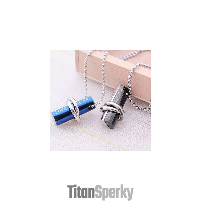 Titanový Náhrdelník S Přívěskem Love Forever Sweetheart Embroide