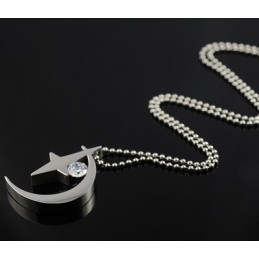 Titanový Náhrdelník S Přívěskem Měsíc A Hvězda Se Zirkony