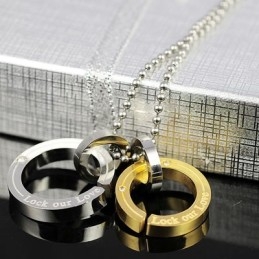 Titanový Přívěsek Lock Our Love Sweetheart Lovers Circle