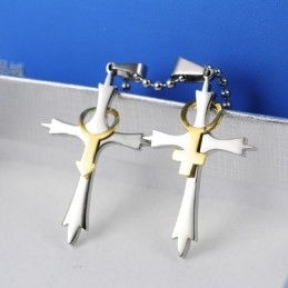 Titanový Křížový Náhrdelník S Přívěskem Pro Muže A Ženy S Mužskými A Ženskými Symboly