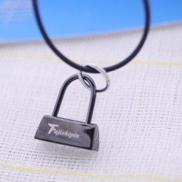Módní Černý Zámek S Biblickým Veršem A Křížem Z Titanu, Náhrdelník S Přívěskem