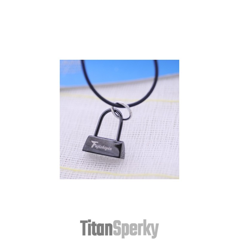Módní Černý Zámek S Biblickým Veršem A Křížem Z Titanu, Náhrdelník S Přívěskem