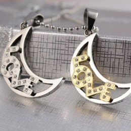 Titanové Náhrdelníky S Přívěsky A Milovníky Lásky Moon