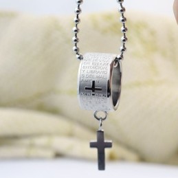 Módní Dárkový Prsten A Kříž Z Titanu Náhrdelník S Přívěskem