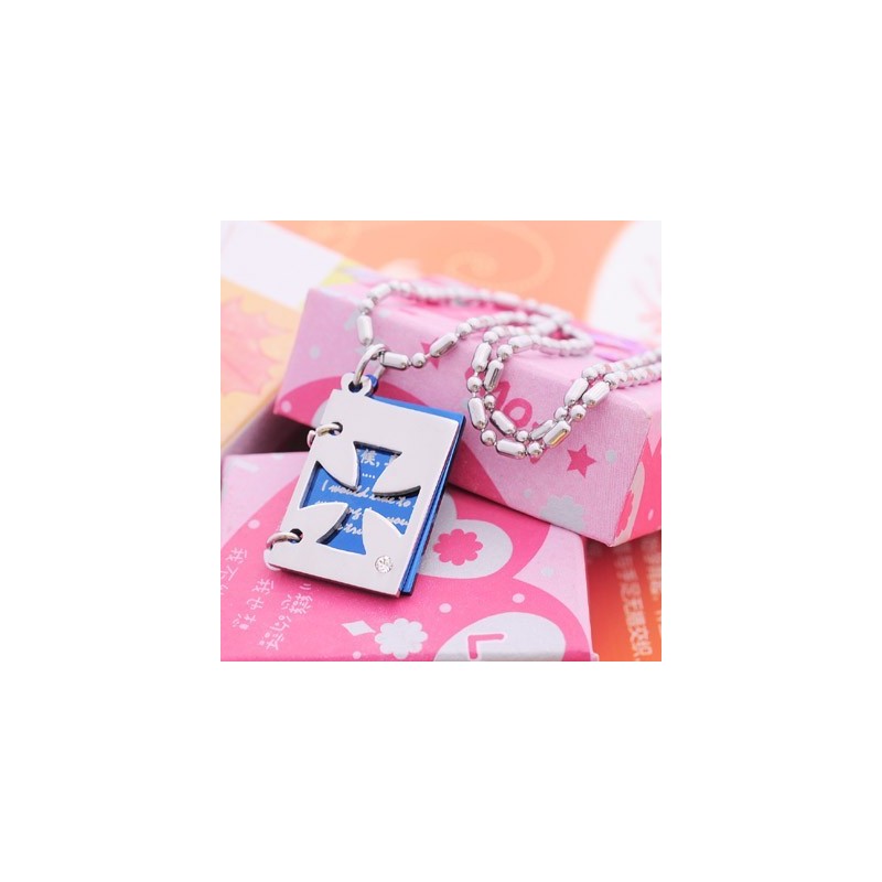 Titanový Náhrdelník S Křížkem A Přívěskem Romantický Milostný Dopis