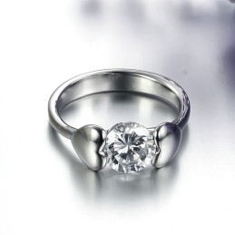 Dámský Titanový Prsten Stabilní Kvality S Kamínky