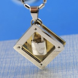Titanový Náhrdelník S Přívěskem Wow Love Sweetheart Lock