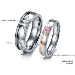 Titanový Prsten Vynikající Kvality Pro Zamilované S Kamínky