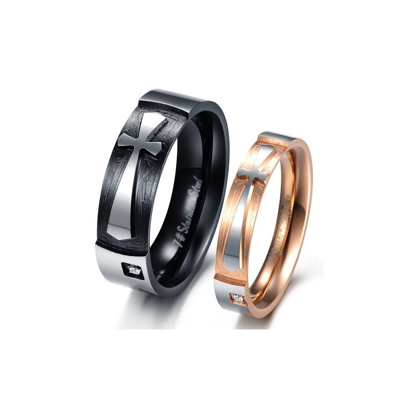 Titanový Prsten S Křížem Stabilní Kvality Pro Milovníky