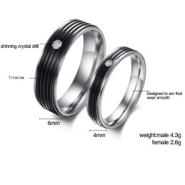 Vysoce Kvalitní Stručný Titanový Prsten Pro Milovníky