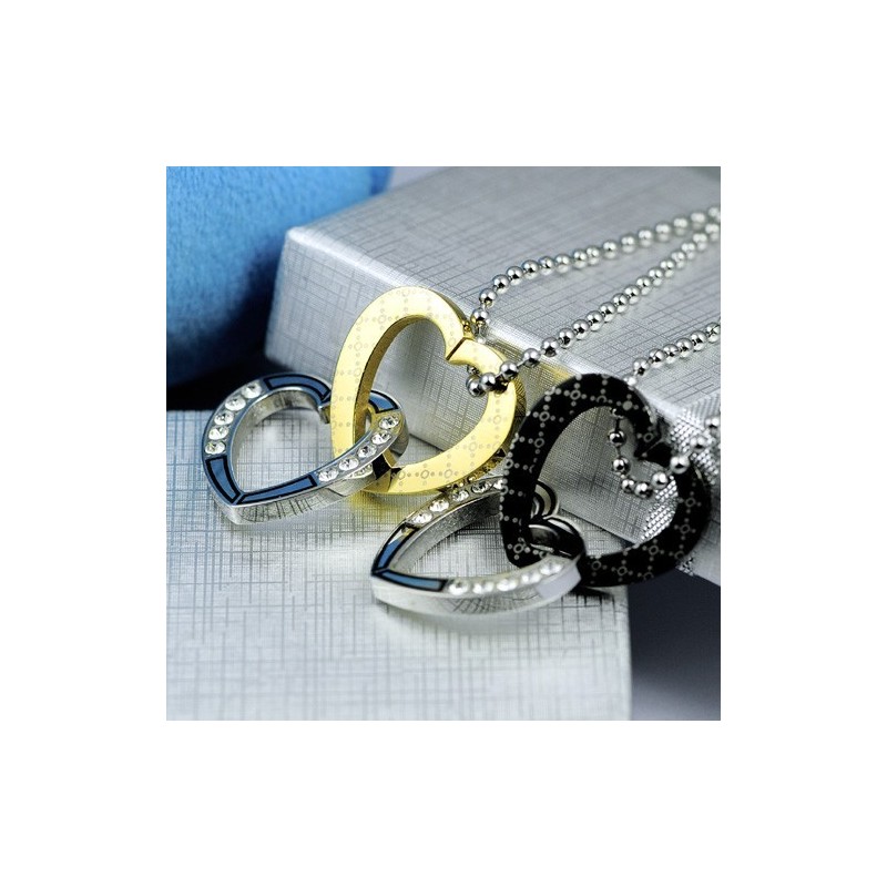 Módní Párový Titanový Přívěsek A Náhrdelník S Motivem Srdce (Jeden Pár)