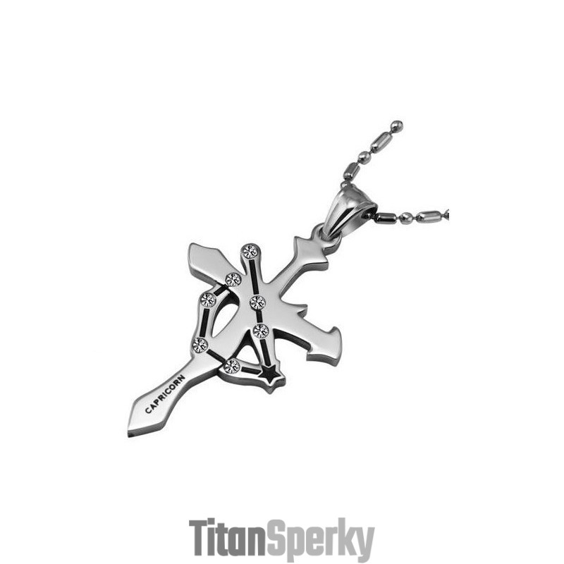 Titanový Náhrdelník Nejvyšší Kvality S Motivem Kozoroha