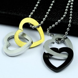 Módní Párový Titanový Přívěsek A Náhrdelník S Motivem Srdce (Jeden Pár)