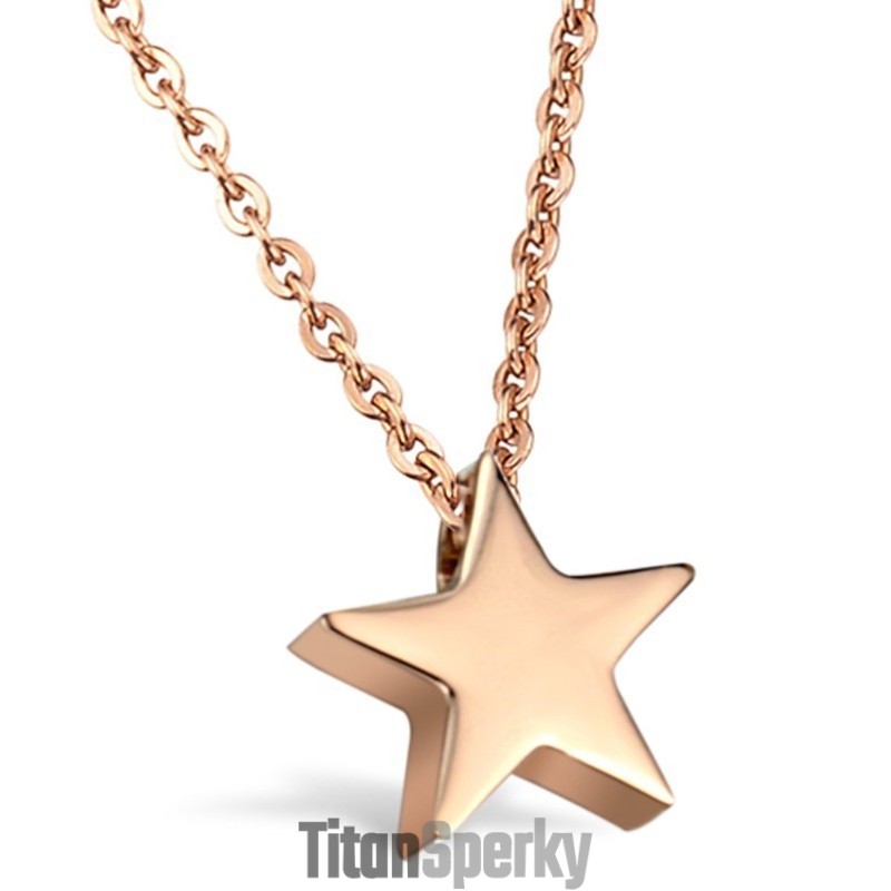 Vynikající Kvalita Titanový Náhrdelník S Hvězdou