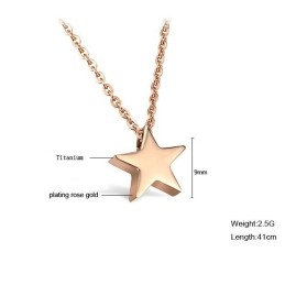 Vynikající Kvalita Titanový Náhrdelník S Hvězdou