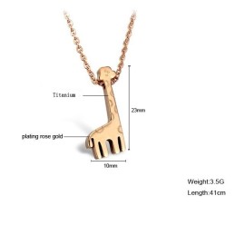 Odolný Titanový Náhrdelník Ve Tvaru Žirafy