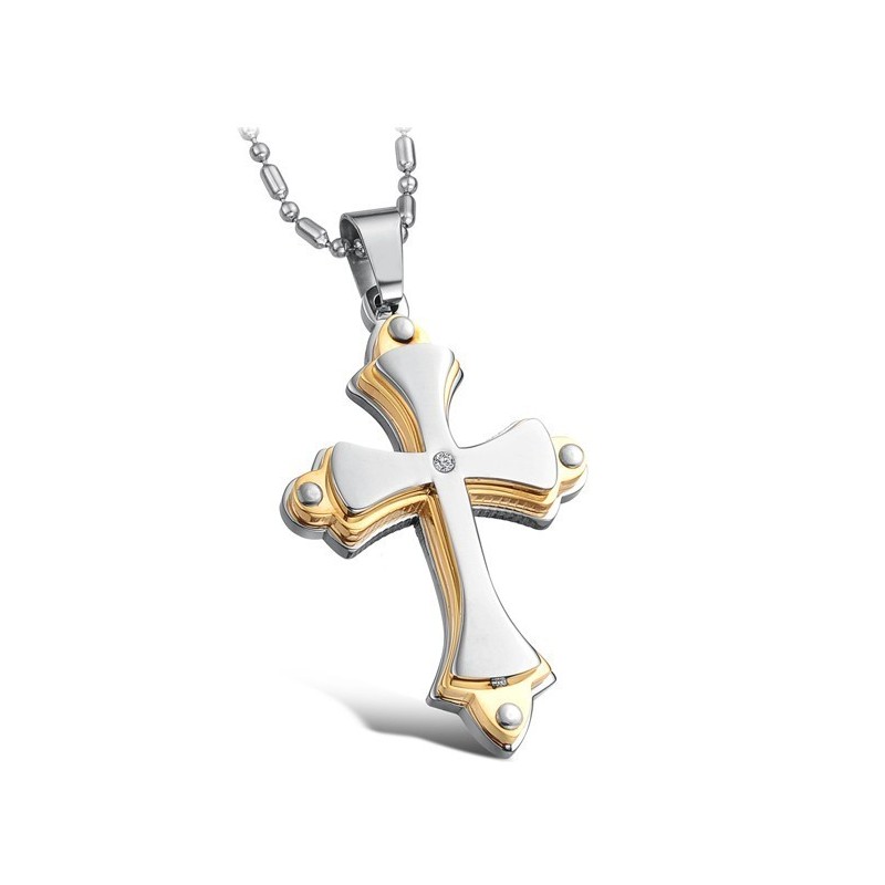 Titanový Náhrdelník S Křížem Stabilní Kvality