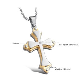 Titanový Náhrdelník S Křížem Stabilní Kvality