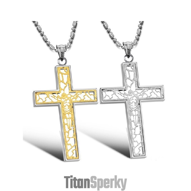 Titanový Náhrdelník S Křížkem Pro Muže Queen Of Quality