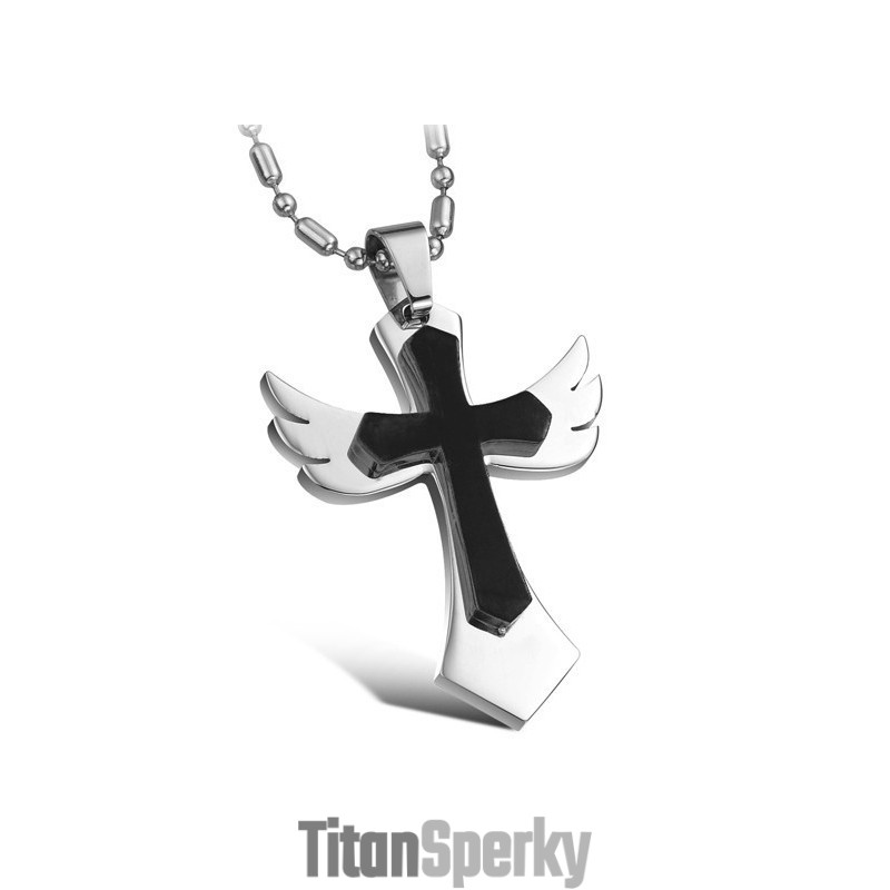 Titanový Náhrdelník S Křížem Stabilní Kvality