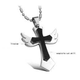 Titanový Náhrdelník S Křížem Stabilní Kvality