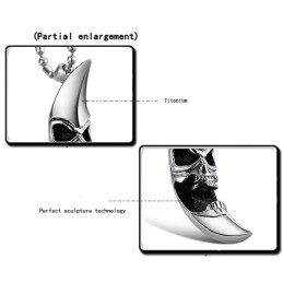 Vysoce Kvalitní Mužský Titanový Náhrdelník Ve Tvaru Měsíce