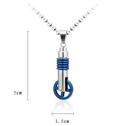 Modrý A Stříbrný Titanový Přívěsek A Náhrdelník Pro Jednokolku