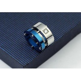 Pánský Modrý Válečkový Náhrdelník S Přívěskem Z Čistého Titanu (Nový)