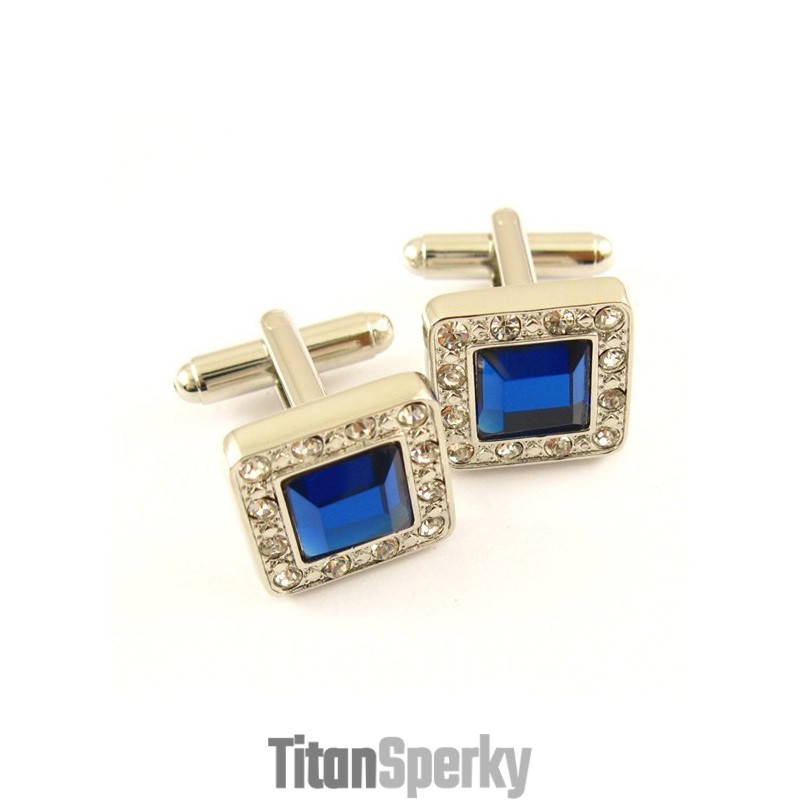 Titanové Čtvercové Manžetové Knoflíčky S Diamanty Titanové Čtvercové Manžetové Knoflíčky S Diamanty