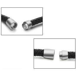 Spolehlivý A Kvalitní Pánský Kulatý Titanový Kožený Náramek