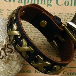 Vysoce Kvalitní Titanový Kožený Náramek S Římskými Číslicemi