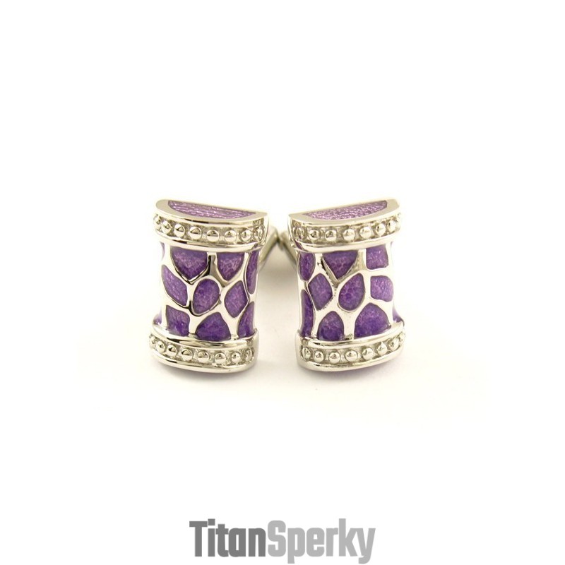 Teplé Fialové Titanové Manžetové Knoflíčky Teplé Fialové Titanové Manžetové Knoflíčky
