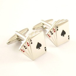 Titanové Manžetové Knoflíčky Four Aces