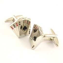Titanové Manžetové Knoflíčky Four Aces