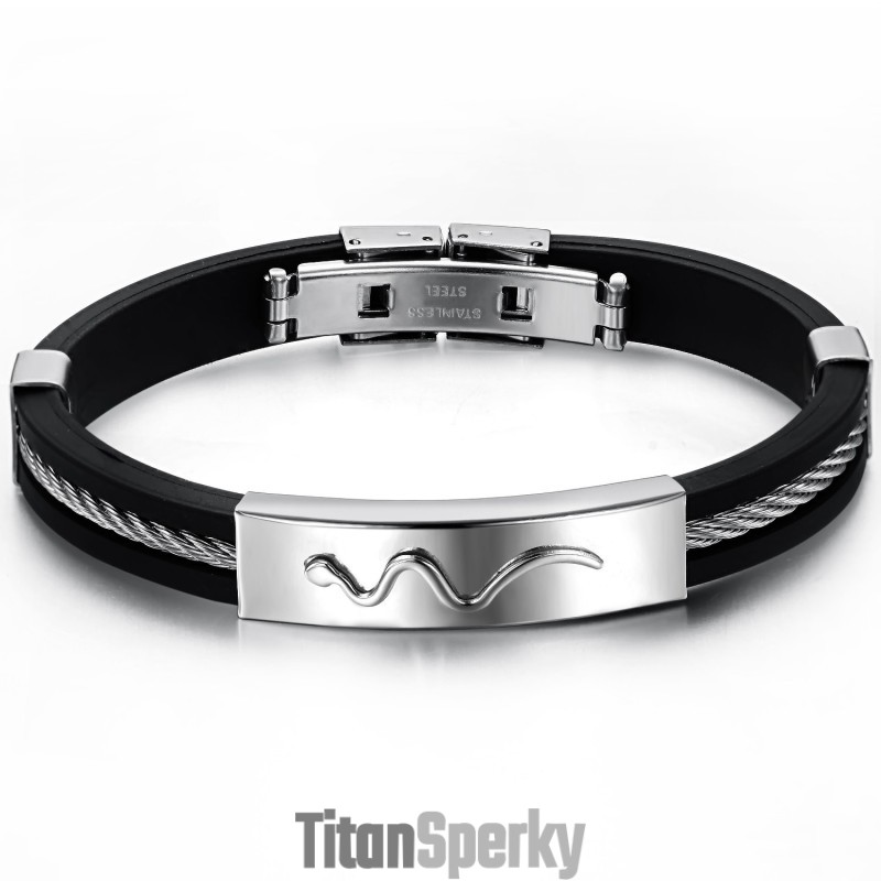 Kožený Náramek Reliable Reputation Viper Titanium