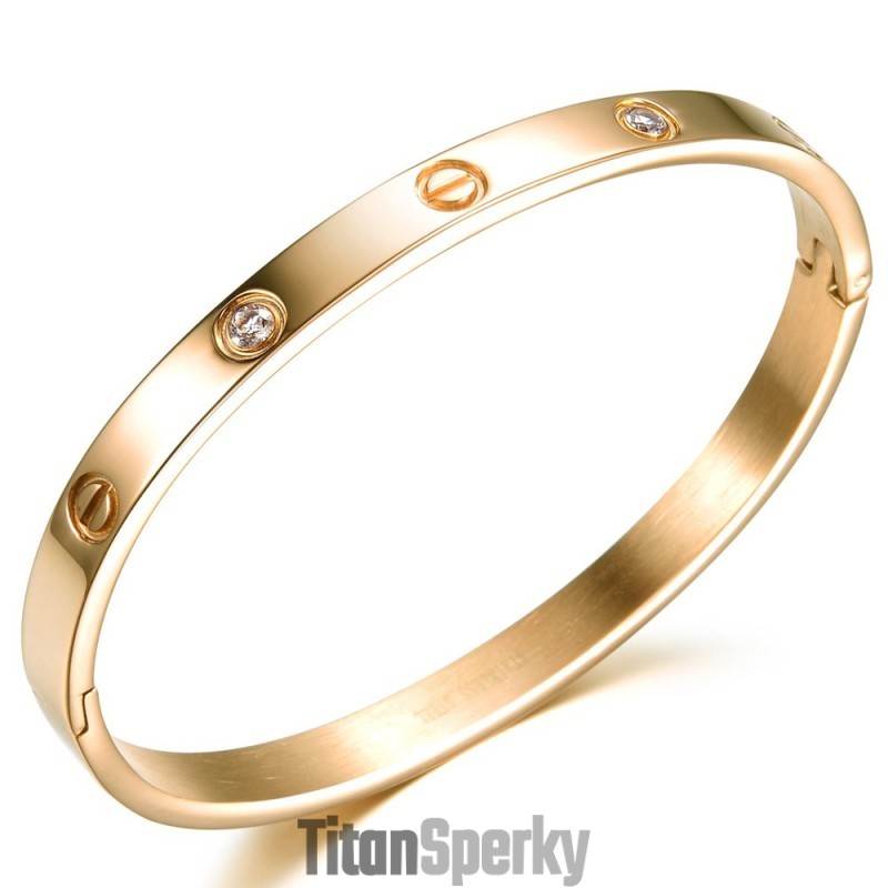 Dámský Titanový Náramek Stabilní Kvality S Diamantem Dámský Titanový Náramek Stabilní Kvality S Diamantem