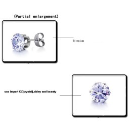 Titanové Náušnice Nejvyšší Kvality S Diamanty