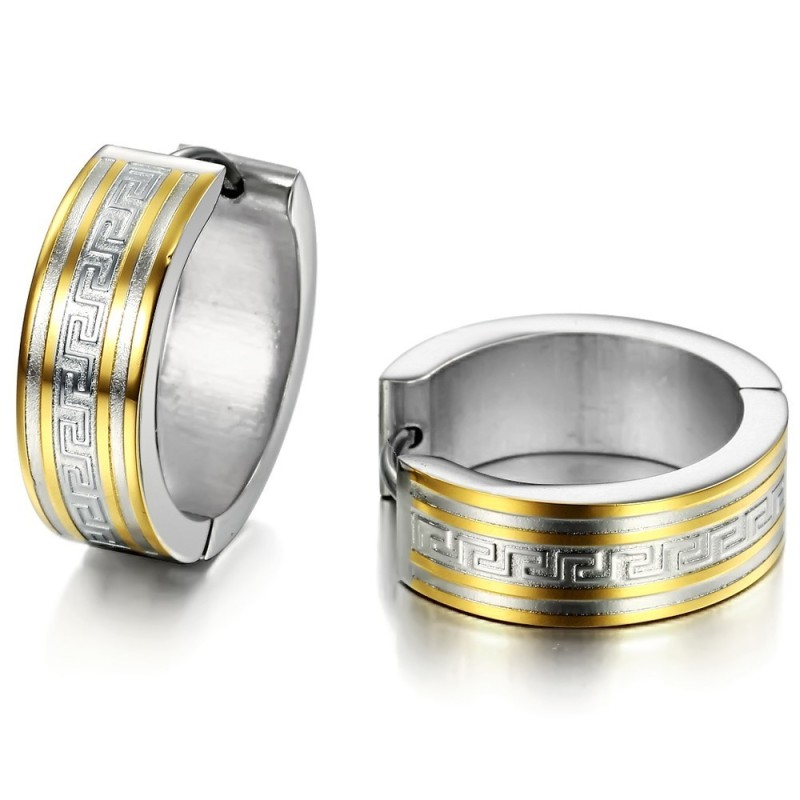 Titanové Náušnice Se Vzorem Na Zeď Pro Dlouhý Příběh