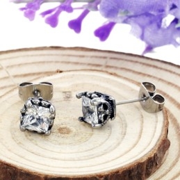 Unisex Titanové Náušnice Stabilní Kvality S Diamantem
