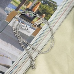 Stabilní Kvalitní Dámský Platinový Titanový Náhrdelník S Diamantem