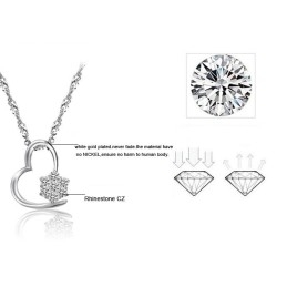 Stabilní Kvalitní Dámský Platinový Titanový Náhrdelník S Diamantem