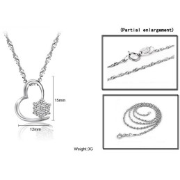 Stabilní Kvalitní Dámský Platinový Titanový Náhrdelník S Diamantem
