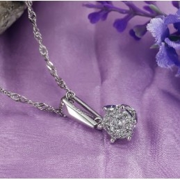 Spolehlivý Reputační Dámský Platinový Titanový Náhrdelník S Diamantem