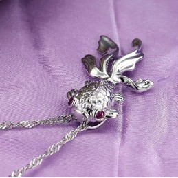 Snadno Použitelný Titanový Náhrdelník Ve Tvaru Ryby S Platinou