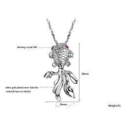 Snadno Použitelný Titanový Náhrdelník Ve Tvaru Ryby S Platinou