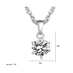 Stabilní Kvalitní Dámský Platinový Titanový Náhrdelník S Diamantem